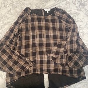 Lauren Conrad NWOT Size XXL Plaid Blouse